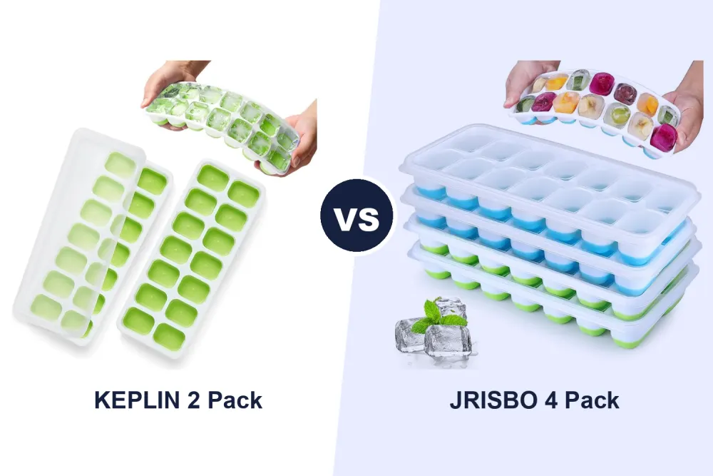 Best Silicone Ice Cube Trays with Lids: KEPLIN 2 Pack vs JRISBO 4 Pack Compared