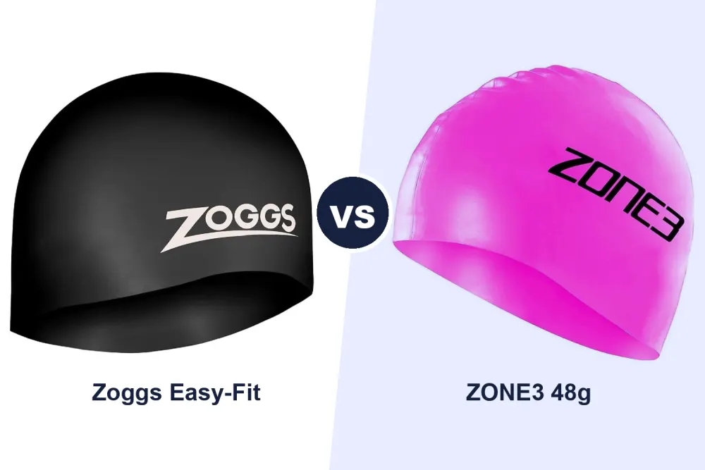 Best Silicone Swim Cap: Zoggs Easy-Fit vs ZONE3 48g Compared