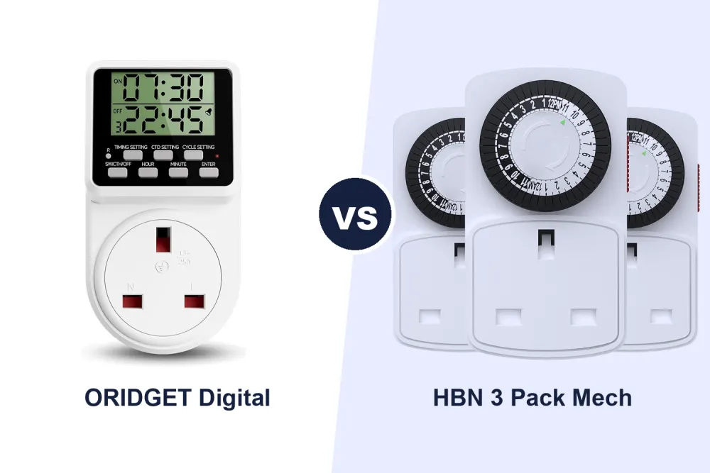 Best Plug Timer Socket: ORIDGET Digital vs HBN 3 Pack Mechanical Compared