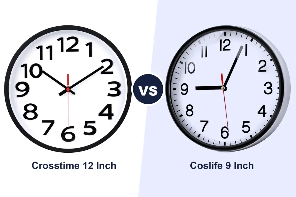 Best Silent Wall Clock: Crosstime 12 Inch vs Coslife 9 Inch Compared