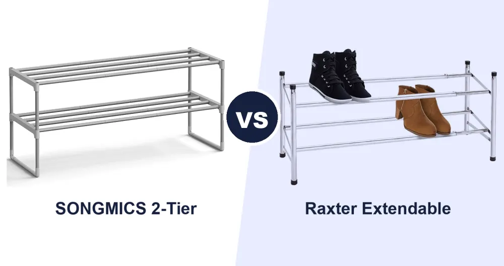 Best 2 Tier Shoe Rack: SONGMICS Stackable vs Raxter Extendable Compared