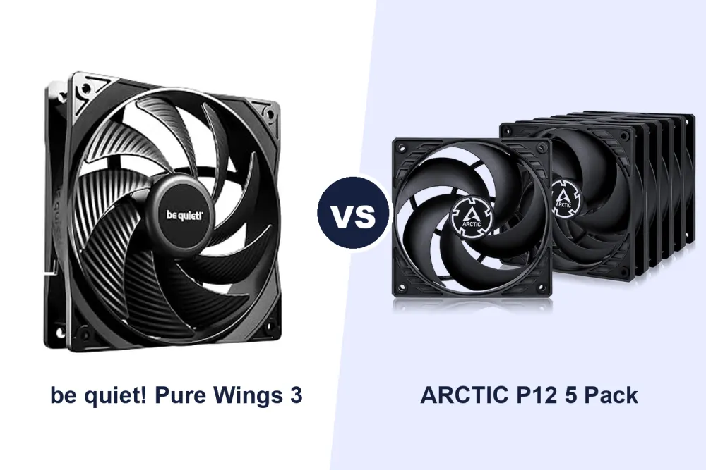 Best 120mm PC Case Fan: be quiet! Pure Wings 3 vs ARCTIC P12 5 Pack Compared