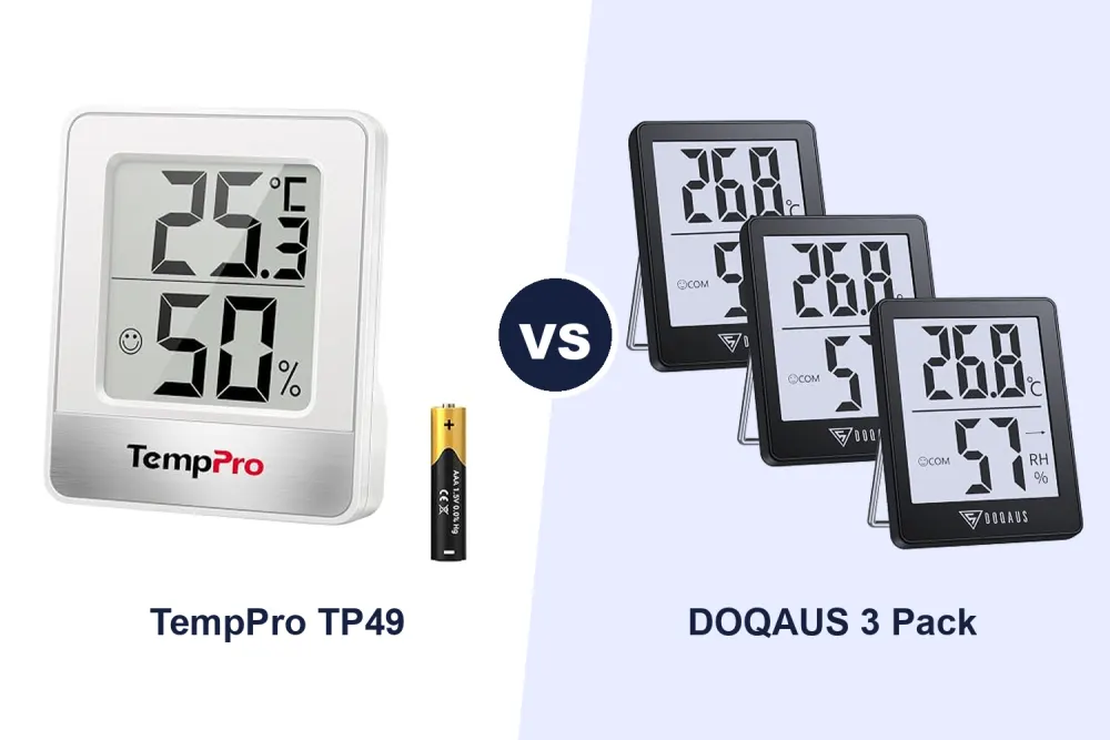 Best Room Hygrometer Thermometer: TempPro TP49 vs DOQAUS 3 Pack Compared