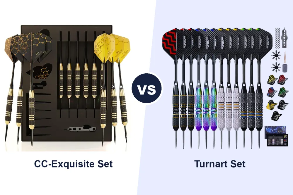 Best Steel Tip Darts Set: CC-Exquisite Brass vs Turnart 12 Pack Compared